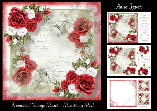 Romantic Vintage Roses - Ravishing Red