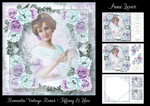 Romantic Vintage Roses - Tiffany & Lilac