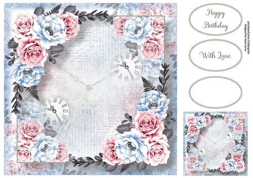 Romantic Vintage Roses - Perfectly pastel 8x8