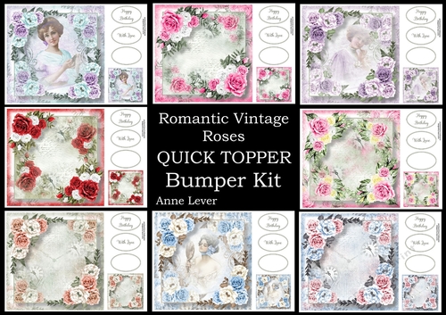 Romantic Vintage Roses QUICK TOPPER Bumper Kit
