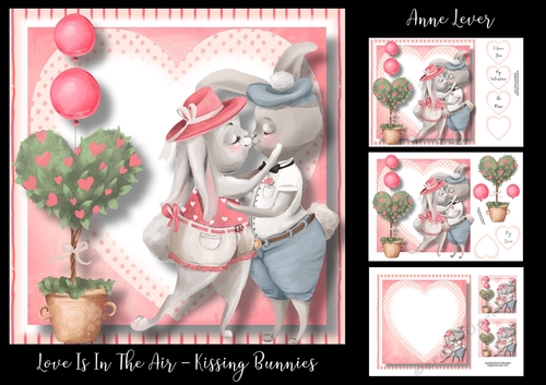 Love Is In The Air - Kissing Bunnies