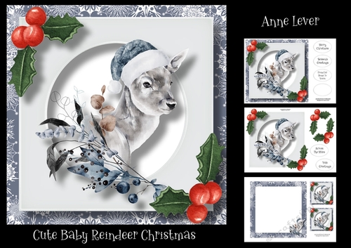 Cute Baby Reindeer Christmas