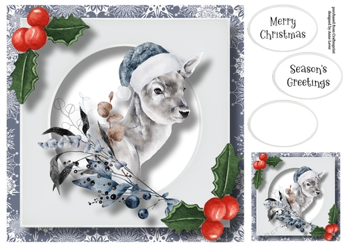 Cute Baby Reindeer Christmas 8x8