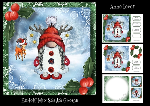 Rudolf Mrs Santa Gnome