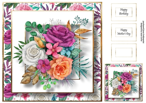 Beautiful Roses Bouquet 1 8x8