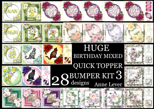 Huge Birthday Mixed QUICK TOPPER Bumper Kit 3