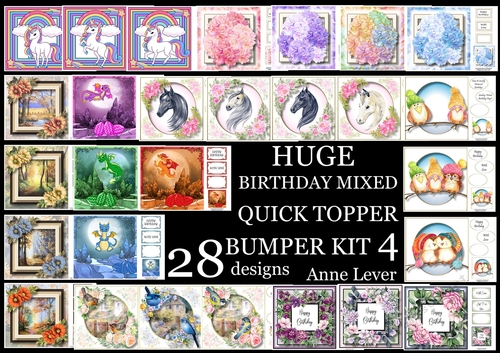 Huge Birthday Mixed QUICK TOPPER Bumper Kit 4