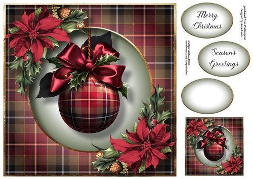 The Tartan Bauble 8x8
