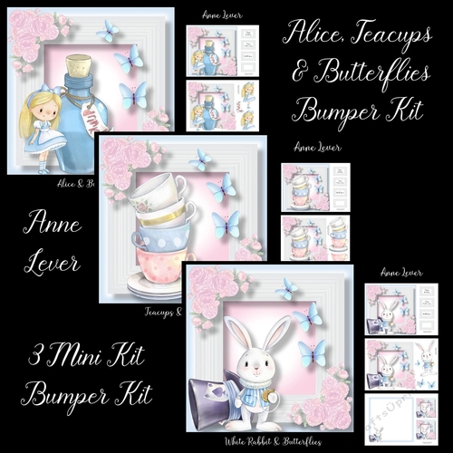 Alice, Teacups & Butterflies Bumper Kit