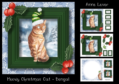 Meowy Christmas Cat - Bengal