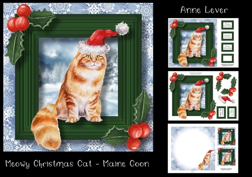 Meowy Christmas Cat - Maine Coon