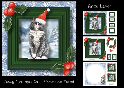 Meowy Christmas Cat - Norwegian Forest