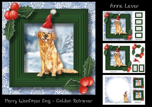Merry Woofmas Dog - Golden Retriever