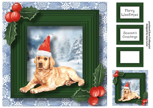 Merry Woofmas Dog - Labrador 8x8