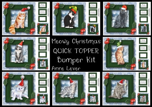 Meowy Christmas Cat QUICK TOPPER Bumper Kit