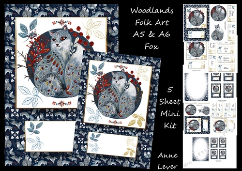 Woodlands Folk Art A5 & A6 - Fox