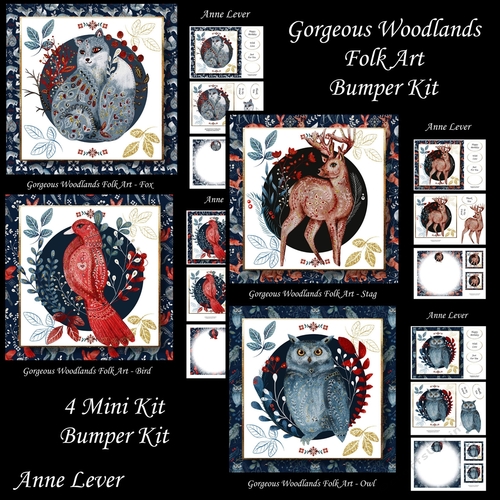 Gorgeous Woodlands Folk Art Bumper Kit
