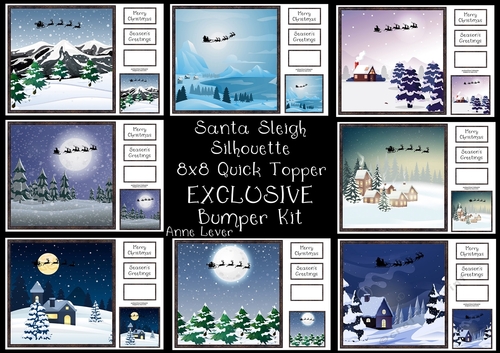 Santa Sleigh Silhouette Exclusive Bumper Kit