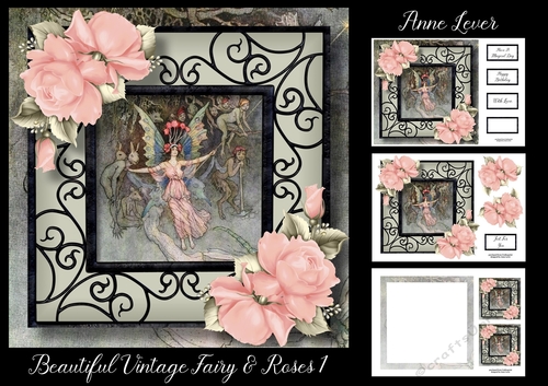 Beautiful Vintage Fairy & Roses 1