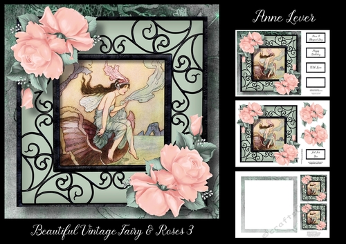 Beautiful Vintage Fairy & Roses 3