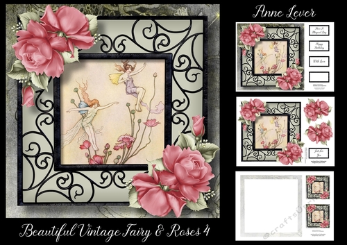 Beautiful Vintage Fairy & Roses 4