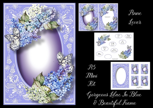Gorgeous Lilac In Blue & Beautiful Frame