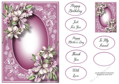 Gorgeous Magnolia & Beautiful Frame A5