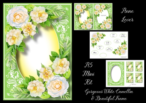 Gorgeous White Camellia & Beautiful Frame