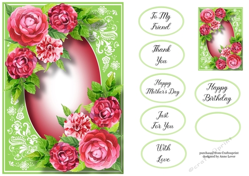 Gorgeous Red Camellia & Beautiful Frame A5