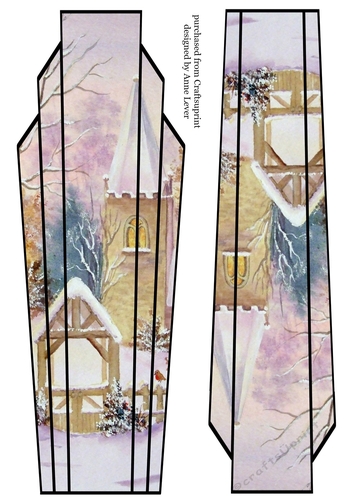 Lge Dl Art Deco Winter Scenic Topper 5