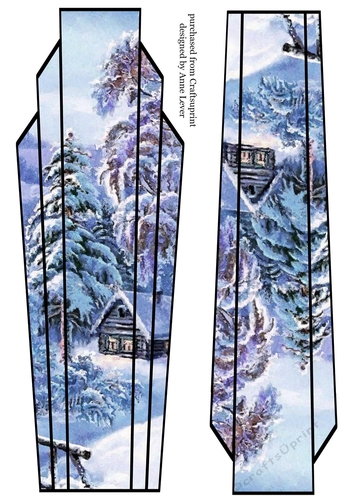 Lge Dl Art Deco Winter Scenic Topper 7