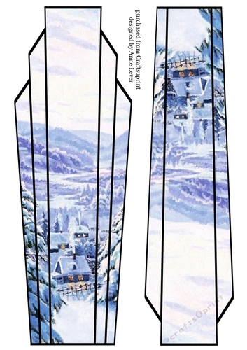 Lge Dl Art Deco Winter Scenic Topper 8