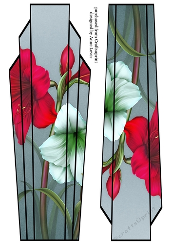 Lge DL Art Deco Floral Topper 1
