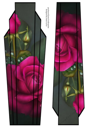 Lge DL Art Deco Floral Topper 9