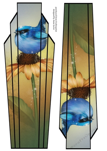 Lge DL Art Deco Floral Topper 10