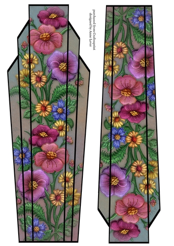Lge DL Art Deco Floral Topper 11