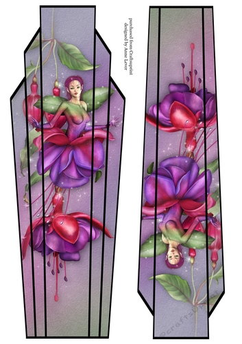 Lge DL Art Deco Floral Topper 12