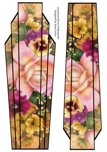 Lge DL Art Deco Floral Topper 14