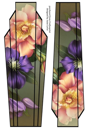 Lge DL Art Deco Floral Topper 15