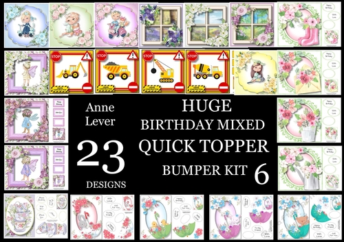 Huge Birthday Mixed QUICK TOPPER Bumper Kit 6