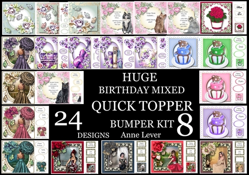 Huge Birthday Mixed QUICK TOPPER Bumper Kit 8