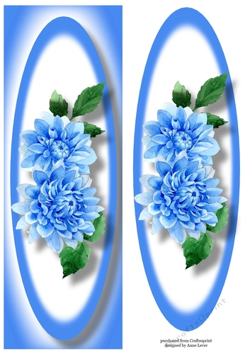 Simple Blue Dahlia Lge DL