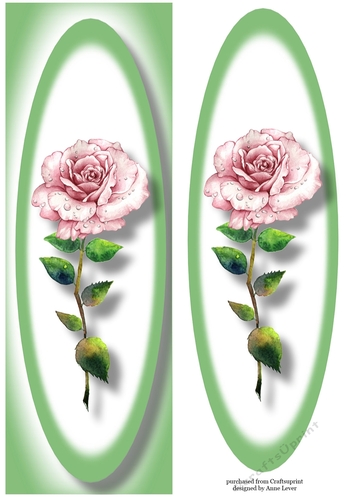 Simple Pink Rose Lge DL
