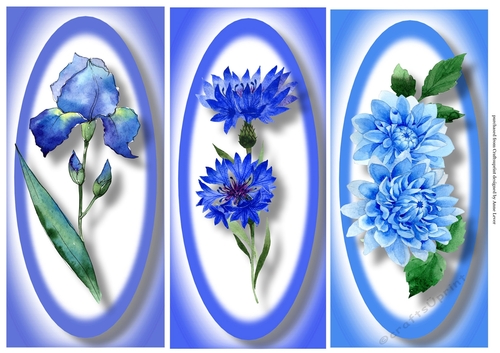 Simple Floral DL Trio Quick Toppers Sheet 4