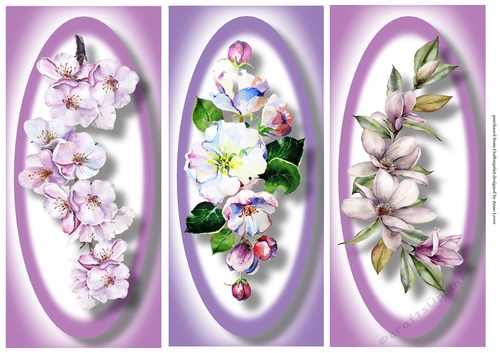 Simple Floral DL Trio Quick Toppers Sheet 6