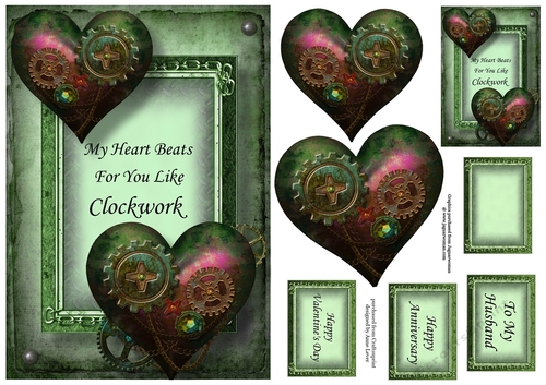 Male Valentine - My Heart Beats Like Clockwork A5