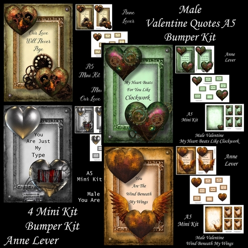 Male Valentine Quotes A5 Bumper Kit