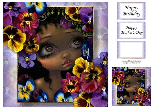 The Language Of Flowers - Pansies - JBG 8x8
