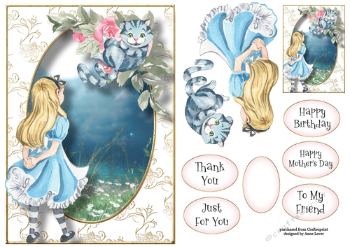 Alice & The Cheshire Cat A5