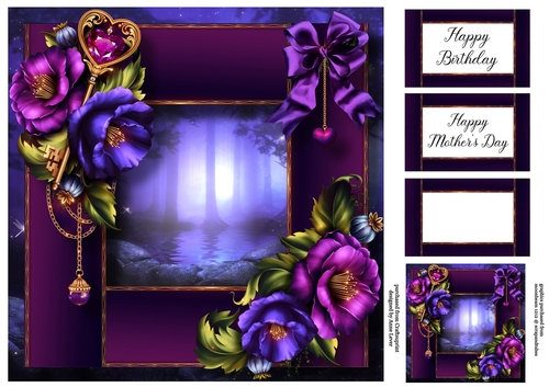 Beautiful Fantasy Purple 8x8